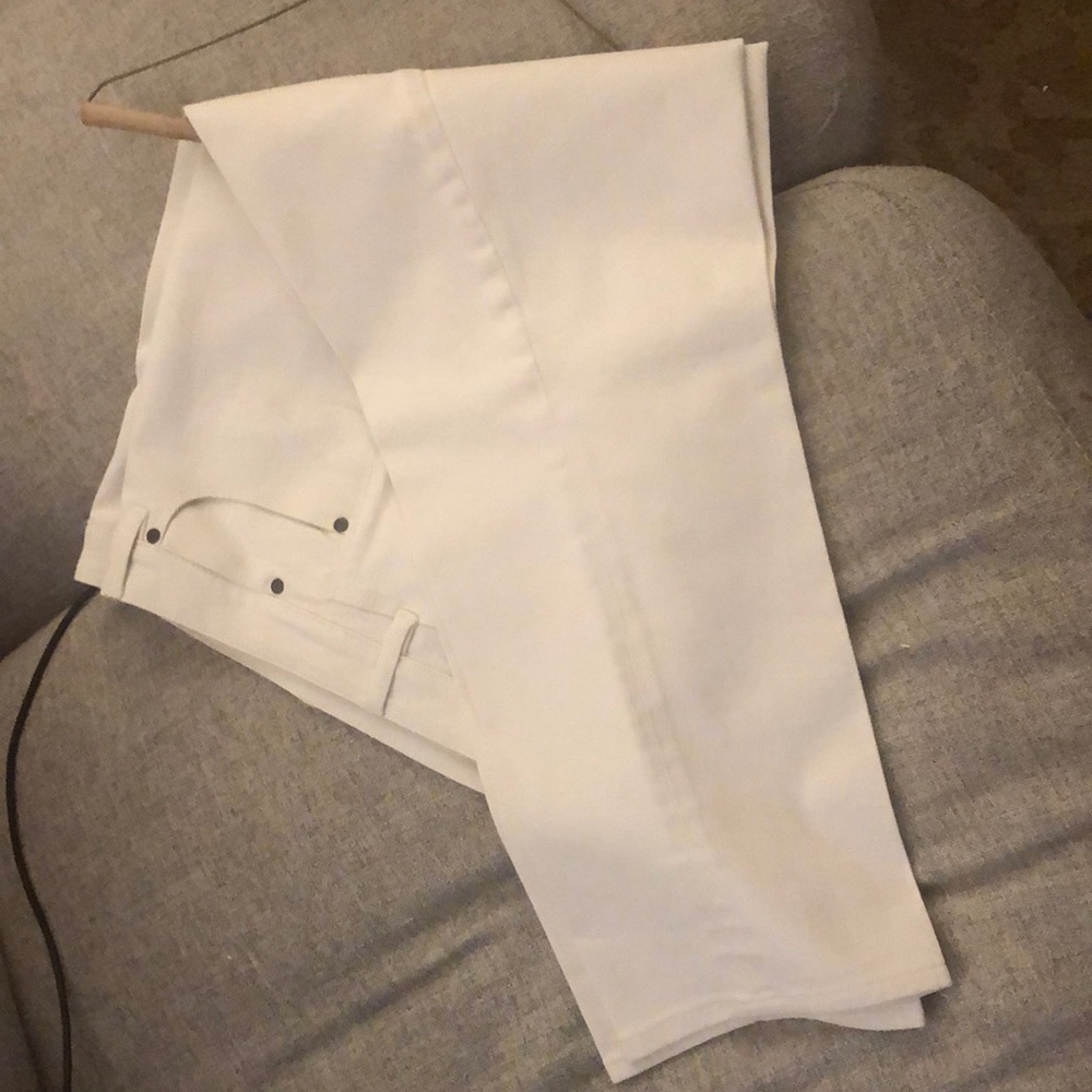 Talbots cream colored jeans.